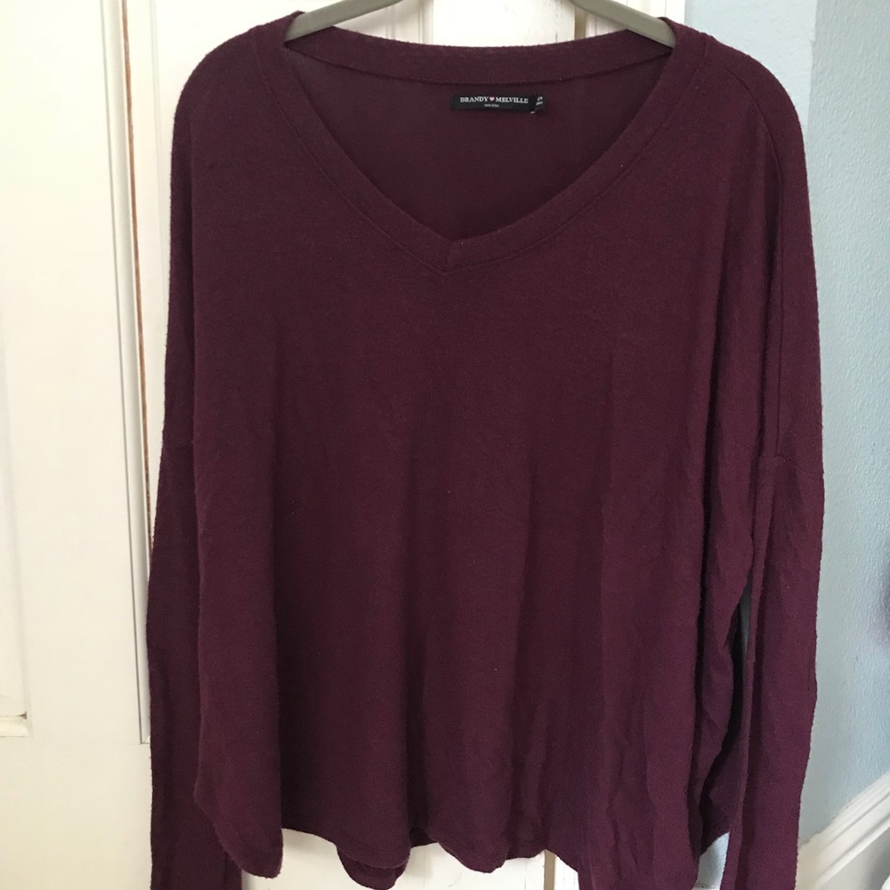Burgundy Brandy Melville sweater